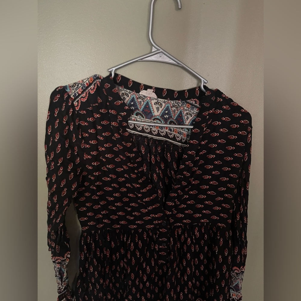 En Crème Black Patterned Tunic
